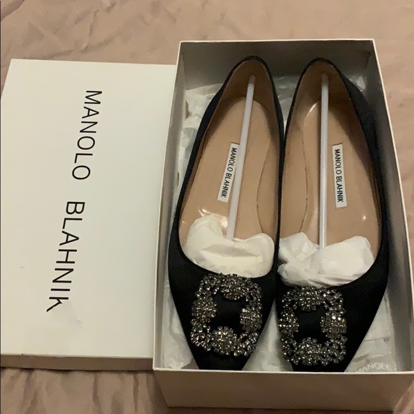 ❤️Authentic Manolo Blahnik Hangisi Flats Size 8❤️ - Picture 5 of 17